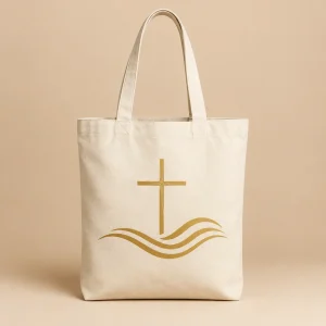 Gold Cross Tote